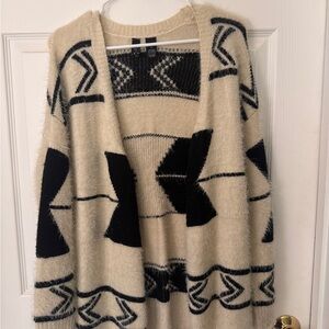 Buckle Black and Cream Western Cardigan